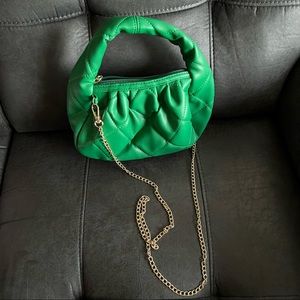 Quilted Chain Ruched Bag